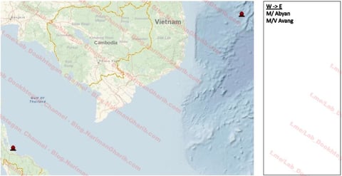 Images of the positions of the ships at the time of the attack